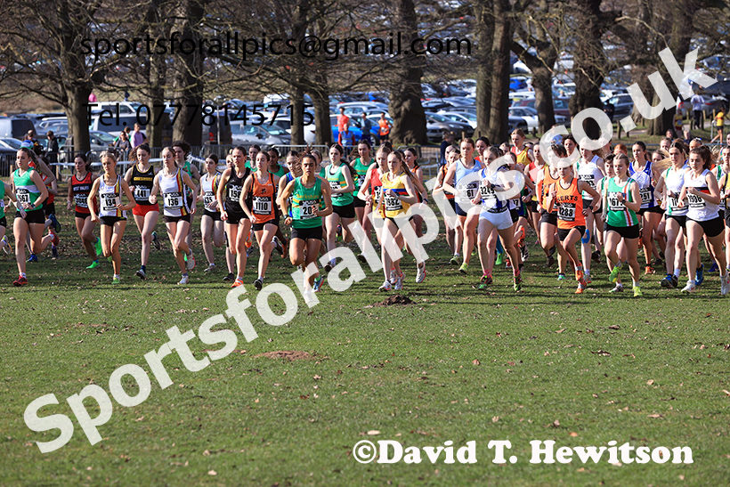 Women under-20s 2025 UK CAU Inter Counties Cross Country Champs., Wollaton Park, Nottingham. Photo: David T. Hewitson/Sports for All Pics